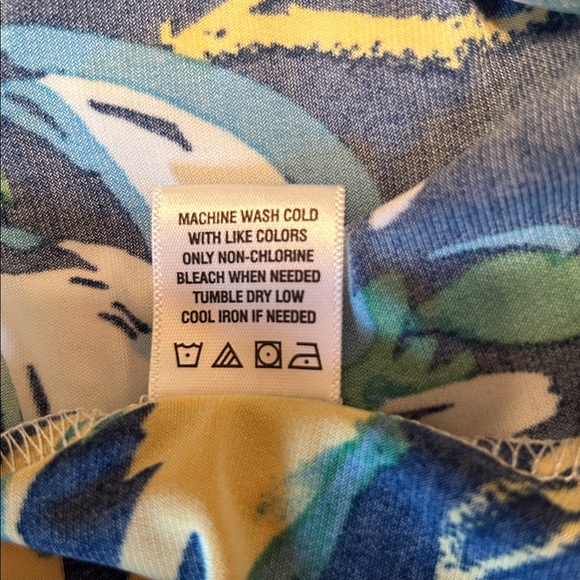 Sam and Jess Blue Floral Blouse with Ruffle Sleeves - Picture 5 of 5